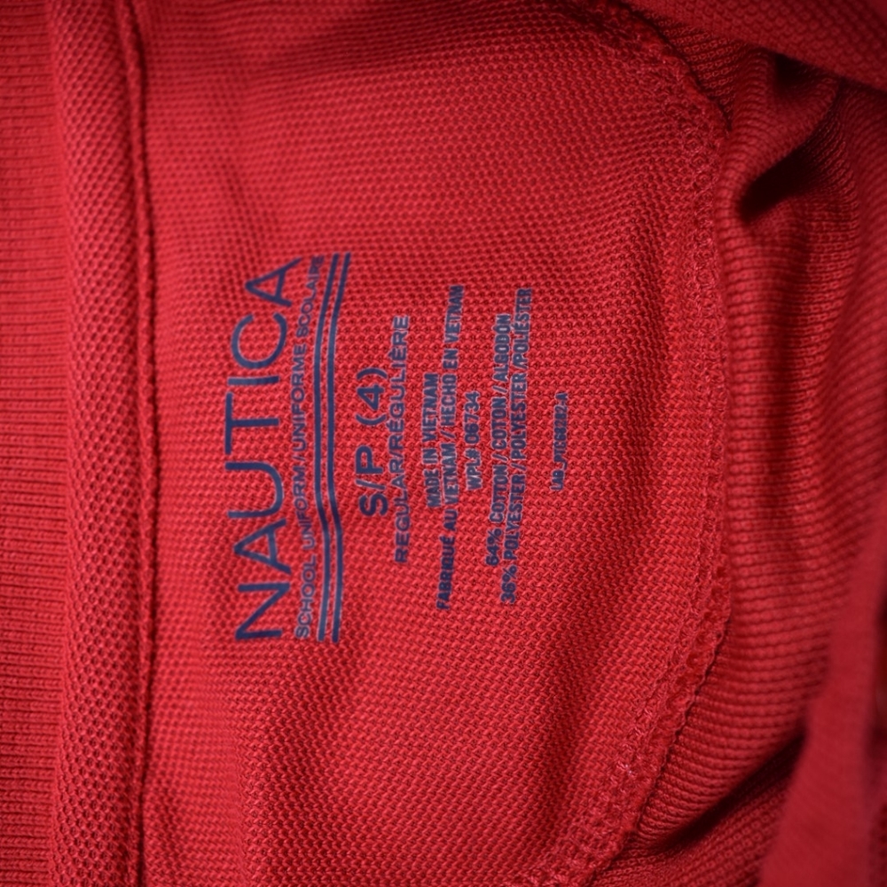❌SOLD❌ Nautica Boys Long Sleeve Polo Shirt | Red | NWT - Picture 3 of 3